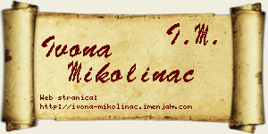 Ivona Mikolinac vizit kartica